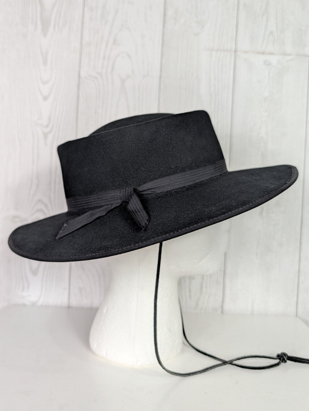 Akubra Wool Hat Black Camp Draft Style 1990s Vintage Made in Australia Size S